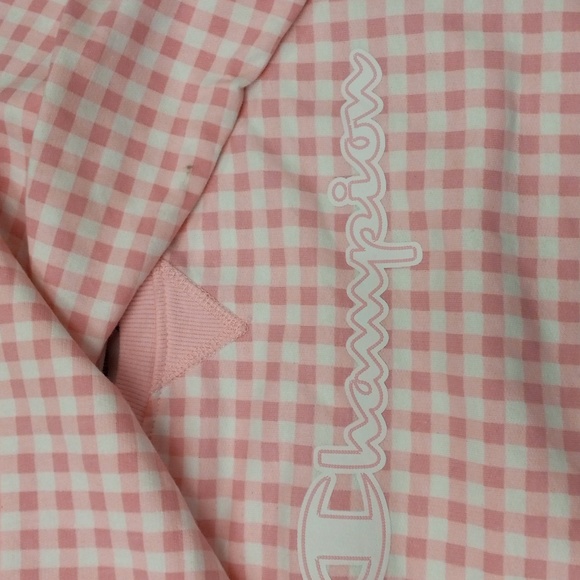 Champion Authentic Athleticwear Pink and White Checkered Top and Matching Shorts - Picture 9 of 16
